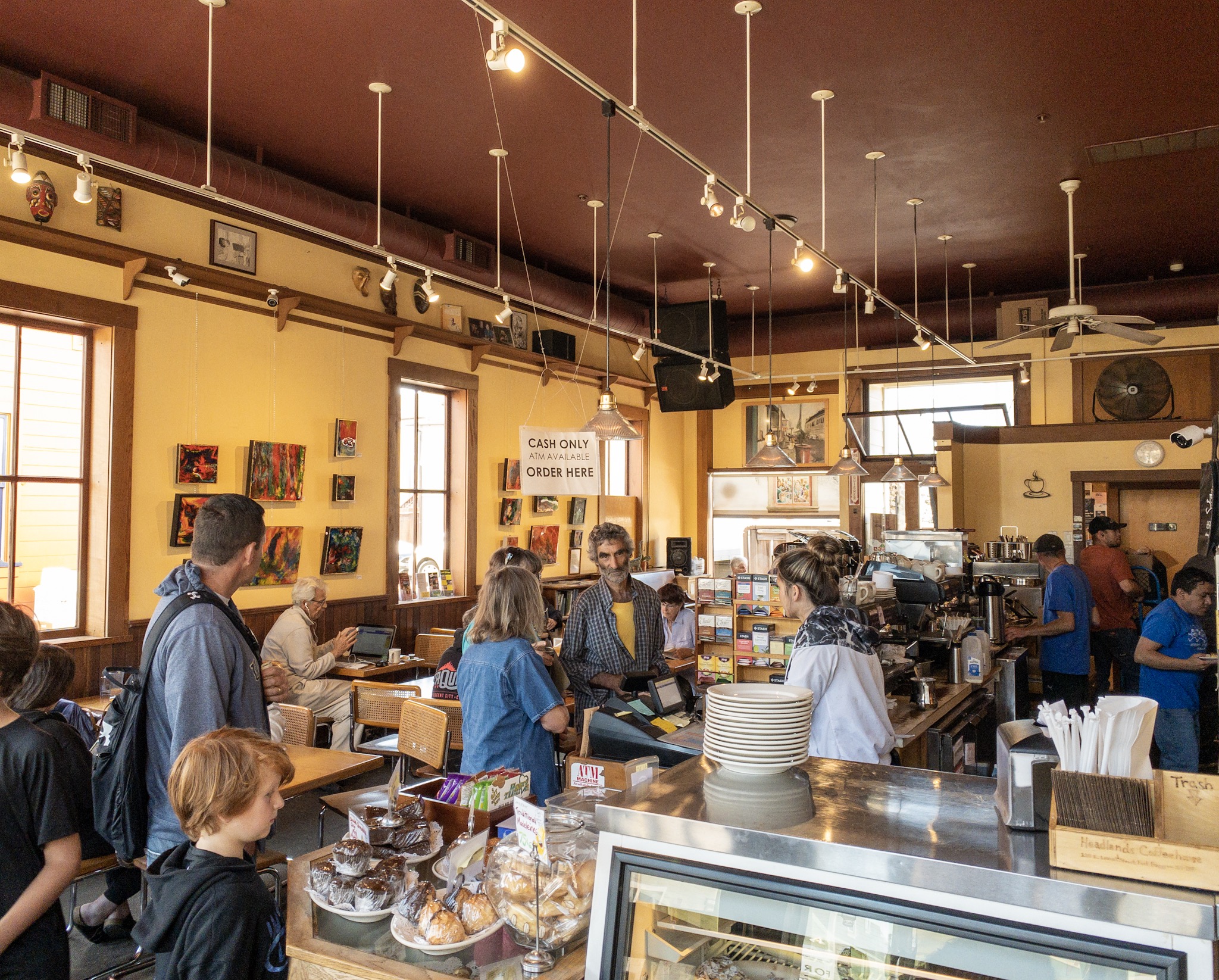 Headlands Coffeehouse busy interior