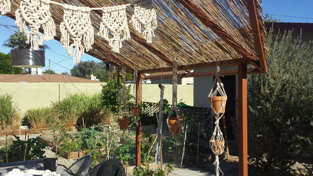 Mojave Macrame hanging planters and wall hangings