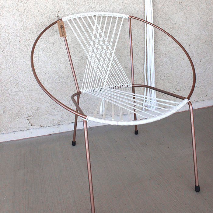 Macrame Mid-Century Hoop Chair