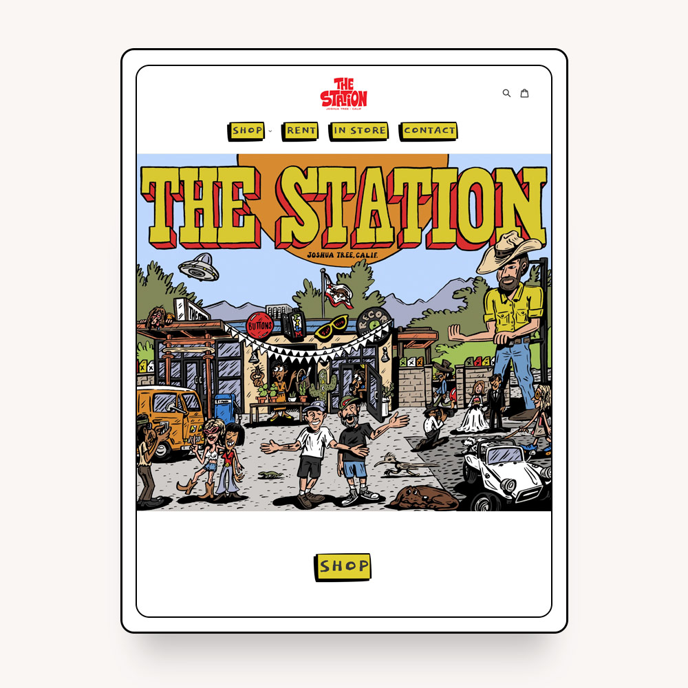 The Station website on an iPad